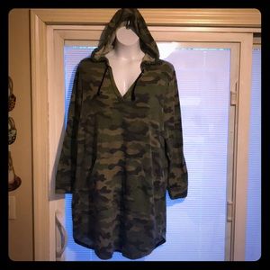 Charlotte Russe camo sweatshirt dress 1x